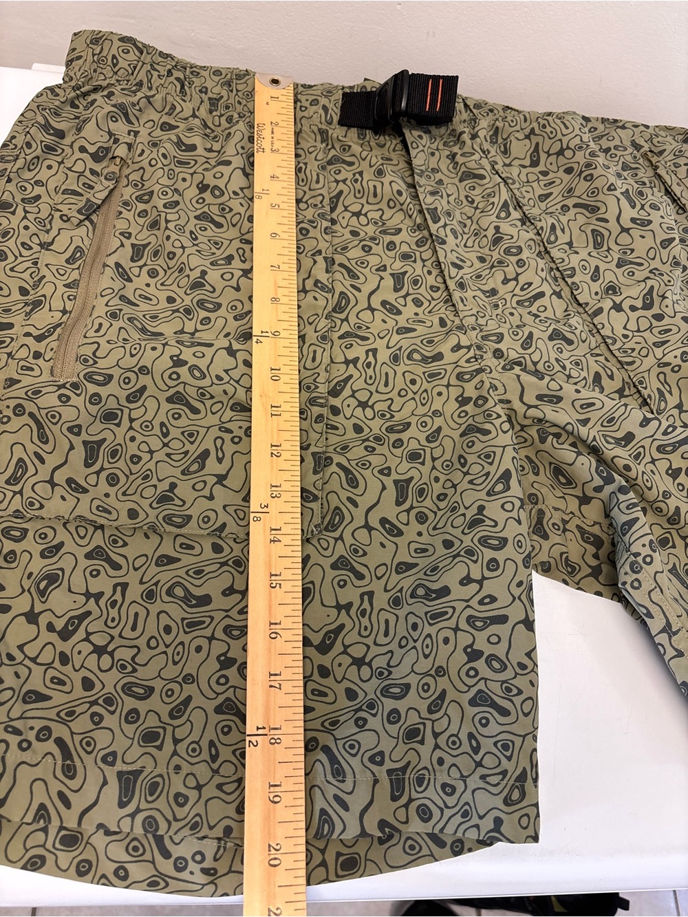 Howler Brothers Olive Green Patterned Athletic Shorts - Picture 12 of 12